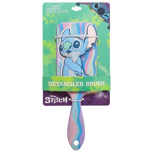 LUV HER Lilo & Stitch Kids¡¯ Detangling Hair Brush ? Fun Stitch Design, Gentle on Wet & Dry Hair, Ideal for Kids Ages 3+, Makes Hair Care Fun and Easy