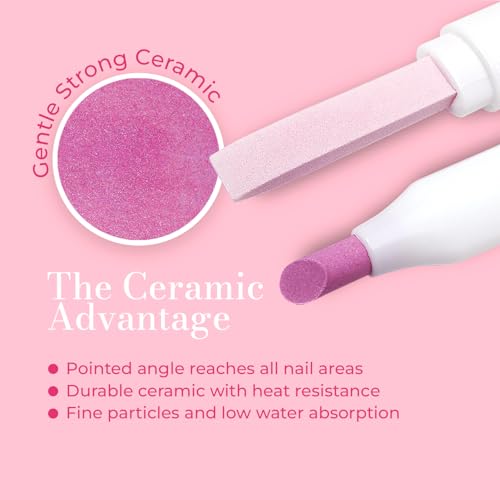 Ceramic Nail File & Cuticle Pusher Set (2-in-1 Manicure Tool)