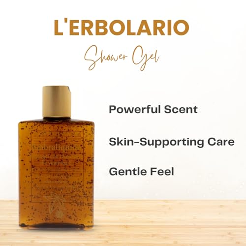 L'Erbolario Shower Gel ? Bath Gel with Vitamin E Micro-Spheres ? Protecting and Toning Body Wash with Liquidambar Extract ? Ambraliquida - 8.4 oz