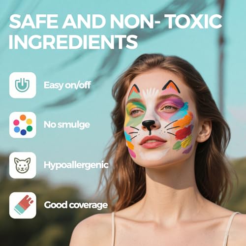 Face Paint Kit for Adults | Split Cake Water-Activated Palette