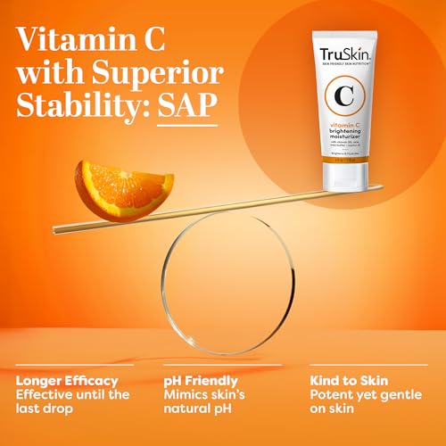 TruSkin Vitamin C Face Cream ? Brightening & Hydrating Daily Moisturizer with Vitamin E, B5, Jojoba Oil & Green Tea ? Smooth, Radiant-Looking Skin, 2 Fl Oz