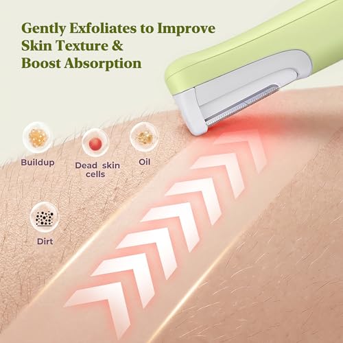 WLU Dermaplane Razor for Women - Peach Fuzz Removal Tool with LED