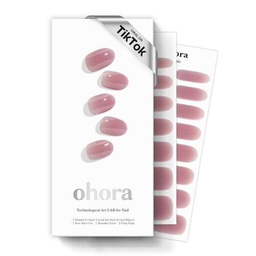 ohora Semi-Cured Gel Nail Strips N Plum Veil Purple