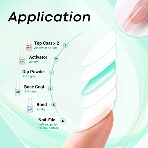 AZUREBEAUTY Dip Powder Base Coat 15ml - Long Lasting DIY Nail Manicure