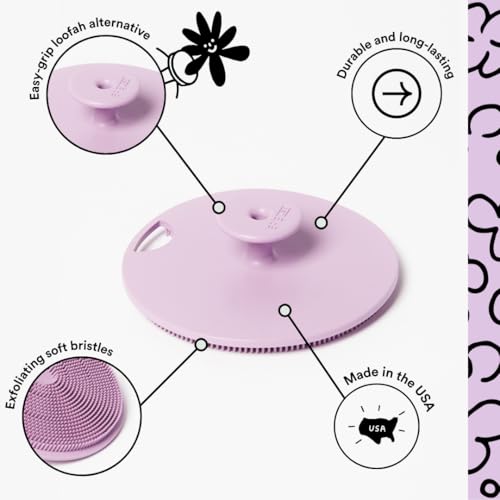 Boie USA Body Scrubber with Handle - Exfoliating, Hypoallergenic
