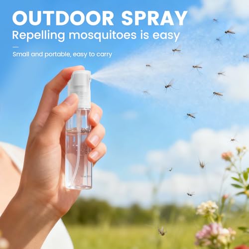 4-Pack 1 OZ Refillable Spray Bottles - Fine Mist, 360° Spray