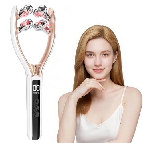 Red Light Face Massager & Facial Roller with Jawline Shaper