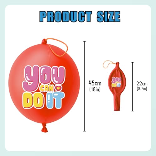 72 Pc Motivational Party Favors Set - Tattoos & Punch Balloons