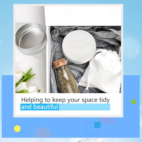 120 Pack Round Aluminum Tin with Screw Lid 2 oz Round Metal Cans Containers Empty Balm Storage Jars DIY Crafts Refillable Tin for Candle Salve Cosmetic Spices Food Lotion Beard (Color Set 1)