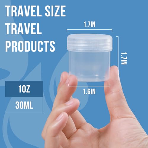 DEMORA 1 oz Travel Containers with Lids, 6-Pack TSA Approved
