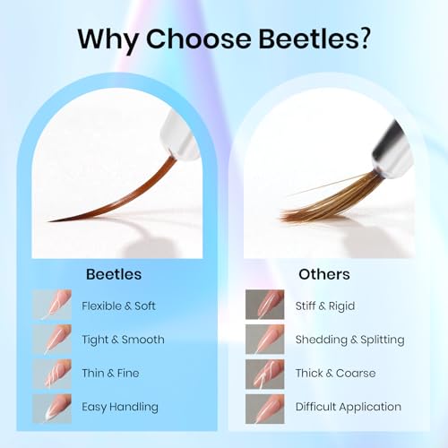 Beetles 5-Piece Nail Art Liner Brush Set - Fine Detail Drawing Tools