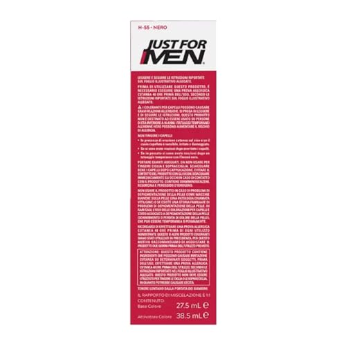 Just For Men Shampoo-In Hair Color Real Black H-55 Pack of 3