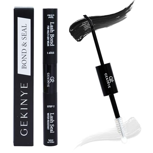 Gekinye 2-in-1 Lash Bond and Seal - Waterproof Eyelash Glue 10ml