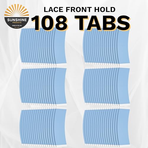 Sunshine Tape Blue Liner Lace Front Wig Tape, 108 Strips