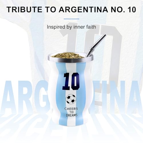 Argentina No. 10 Mate Cup Set - Double-Wall Stainless Steel