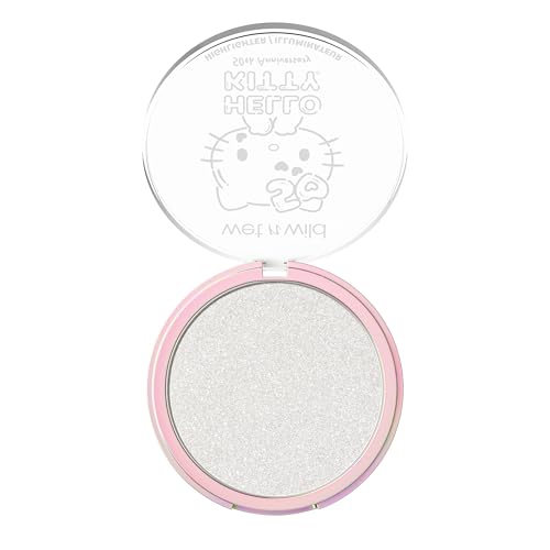 wet n wild Hello Kitty Highlighter, Multi-Dimensional Glow with Iridescent Pearls, Silky-Smooth Buildable & Blendable Formula, Cruelty-Free & Vegan - Kind Hearted