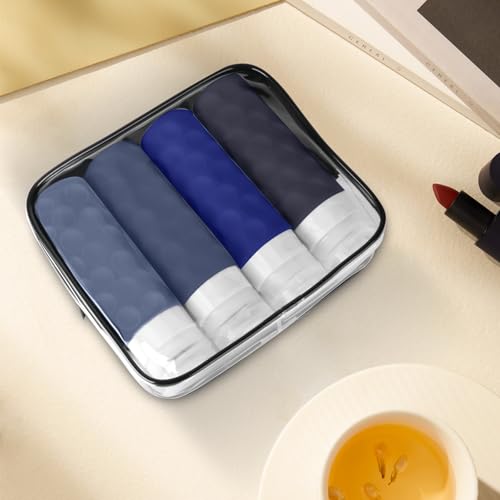 Silevoler Travel Bottles - 4 Pack TSA Approved 3oz Leak-Proof Silicone Containers