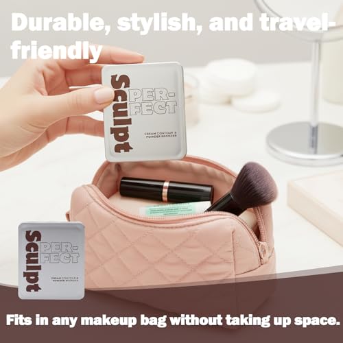 Sculpt Perfect Contour Bronzer Duo Palette ? Matte Bronze Powder ? Natural Sculpting & Warmth (01 SOFT SANDSTONE, Cream Contour: 0.09 oz / 2.5 g Powder Bronzer: 0.10 oz / 3.0 g)