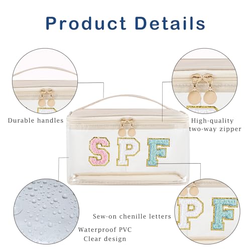 Clear Waterproof Summer Makeup Bag - Travel Toiletry Case