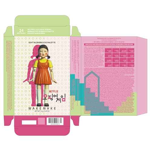 WAKEMAKE WM X NETFLIX SQUID GAME Soft Blurring Eye Palette 24 Bloody Game Blurring, eye palette