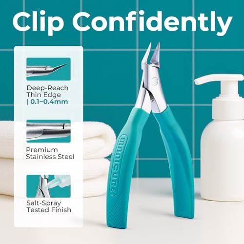 Wanmat Professional Ingrown Toenail Clipper: Straight Edge Nail Clippers for Men Women - Runners/Athletes Aged 16-45 - Compact Thick Fingernail Cutter for Gym Bag/Travel