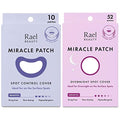 Rael Pimple Patches Extra Adhesive Bundle - Korean Skin Care, Hydrocolloid, Zit Acne Patches for Face/Miracle Overnight Spot Cover (52 Count) & Large Spot Control Cover (10 Count)