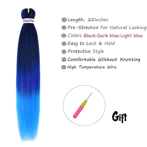 Liang Dian 22-Inch Pre-Stretched Braiding Hair - 6 Packs