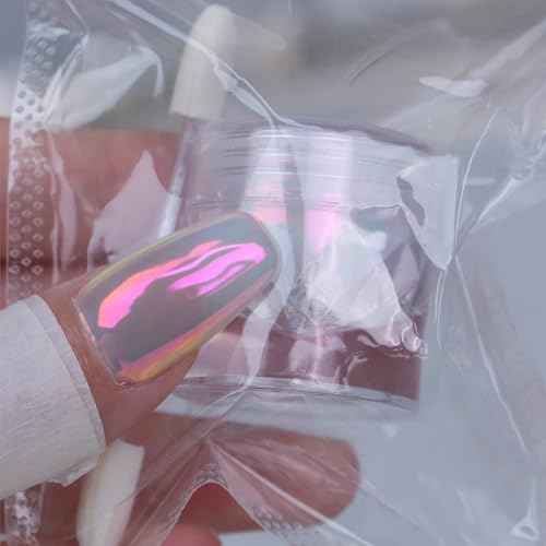 Chrome Nail Powder | Glazed Donut Mirror Effect Holographic Pigment | Professional-Grade Nail Art & Resin Craft Powder light-changing