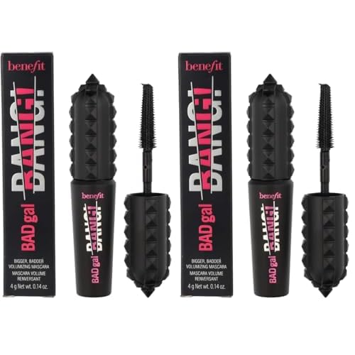 Benefit BADgal Bang Volumizing Mascara Mini Black, 0.14 Ounce (Pack of 2)