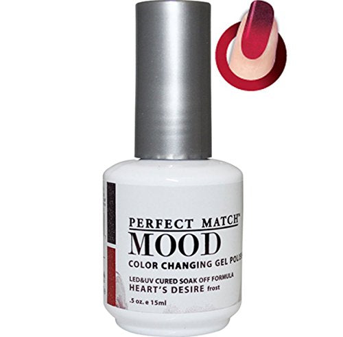 LeChat - Perfect Match Mood Gel Polish - Heart?™s Desire - (0.5 Ounce) - Frost Finish - Changes with Temperature - Long Lasting