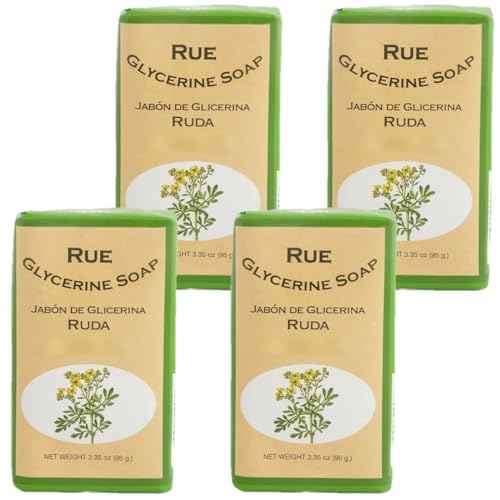 Lanman & Kemp Rue Glycerine Soap Bar 3.35 Oz - Jabon De Glicerina Ruda (Pack of 4)