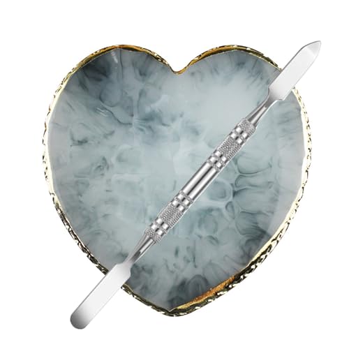 Resin Nail Art Palette with Spatula for Mixing Polish