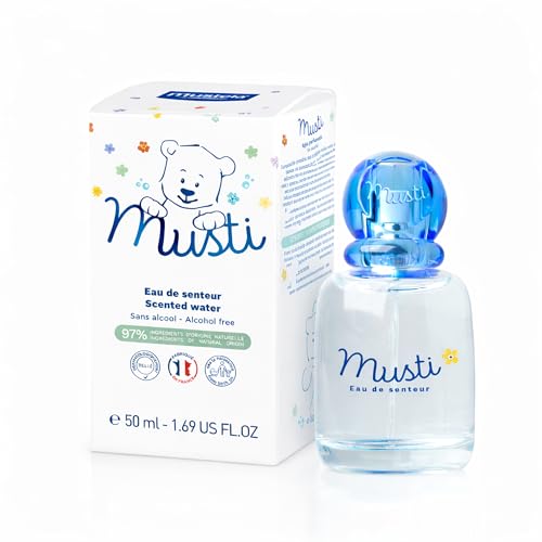 Mustela Musti Baby Plant-Based Perfume Spray New Packaging - Alcohol-Free, Chamomile & Honey, 1.69 fl oz