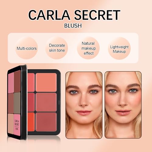 FantasyDay 12-Color Blush Palette with Brush Set