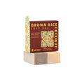 Brown Rice & Coconut Milk 2-in-1 Luxurious Natural Soap Bar (4.2 oz) | Gentle Exfoliation & Nourishing Cleanse | Cold-Processed, Handmade in Vietnam for Smooth, Fresh Skin (Pack of 1)
