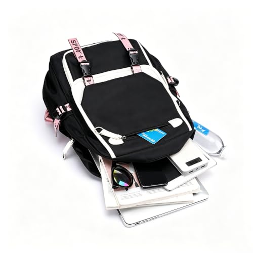 KATSEYE Kpop Aesthetic Backpack with USB Charging Port