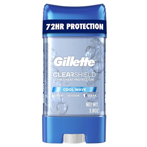 Gillette Clear Gel Antiperspirant Deodorant for Men, 72hr Sweat & Odor Protection