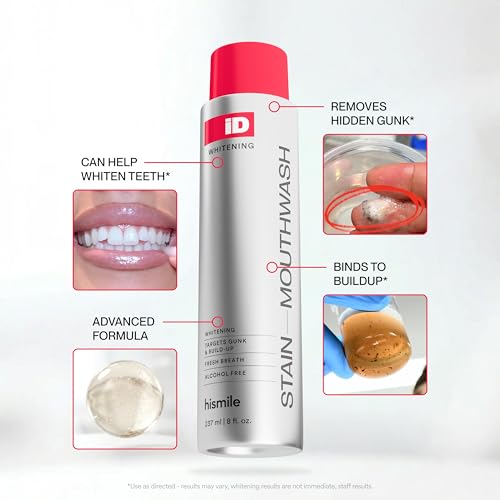 Hismile iD Stain Whitening Mouthwash with Hydrogen Peroxide