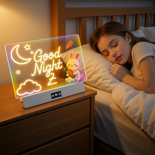 TAEMVV 16-Inch LED Drawing Board for Kids - 8 Colors, 3 Modes