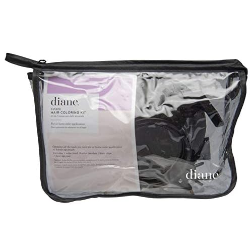 Diane Hair Coloring Kit ? 7 Piece Set ? DIY Color, Dye, Highlighting Supplies, 3 Tint Brushes, 2 Clips, 1 Tint Bowl, Clear Zip Storage Bag, D851