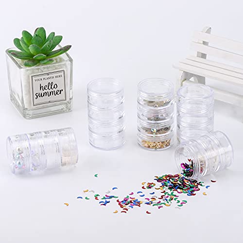 Stackable Cosmetic Containers 10g - 5 Pack Clear Jars