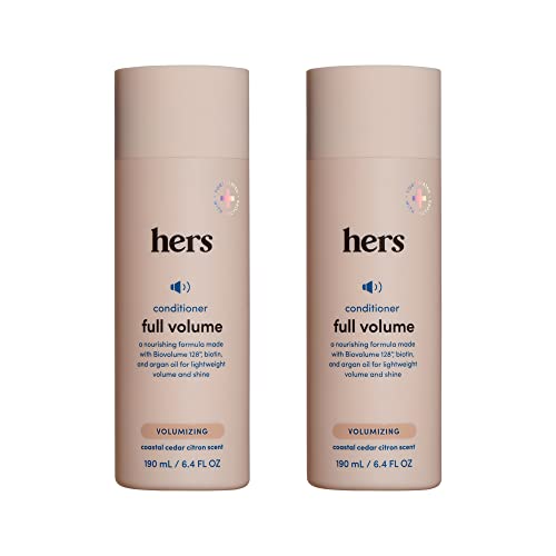 Hers Full Volume Conditioner 2 Pack - Volumizing Conditioner for Women - Citrus Spice - Women's Natural Conditioner - Moisturizes, Adds Shine & Bounce - 2 x 6.4 fl oz Bottles