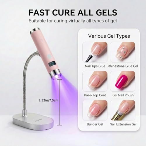 Linssy Mini UV Nail Lamp with Auto Sensor & Gooseneck