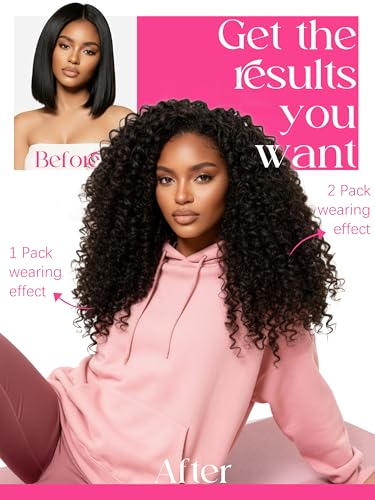 Lacer Clip-In Human Hair Extensions 20" Jerry Curly 1B