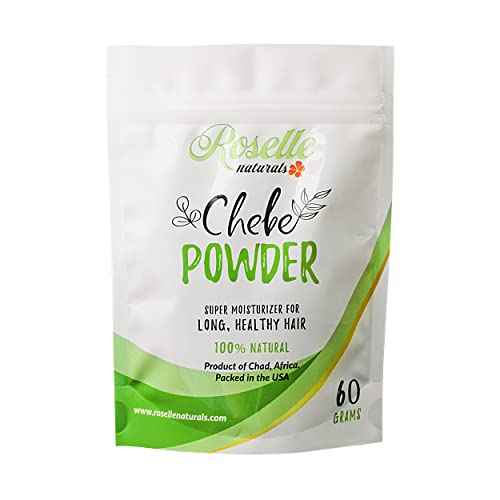 Roselle Naturals Chebe Powder for Hair Growth Imported from Chad, Africa 60g - African Chebe Hair Powder Organic, Hair Treatment Mask, Deep Moisturizing Hair Growth