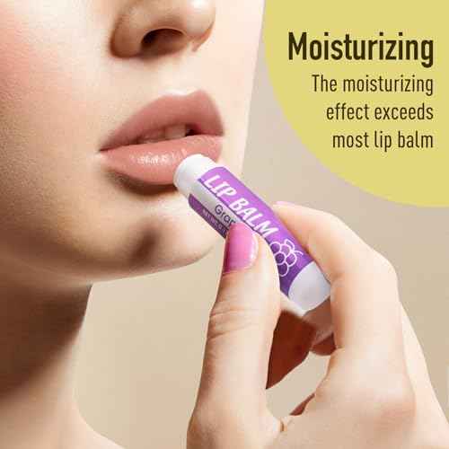 16 Pack Lip Balm, Natural Lip Balm Bulk with Vitamin E and Coconut Oil, Moisturizing Lip Balms for Dry Cracked Lips, Lip Balms for Stocking Stuffers - 8 Flavors