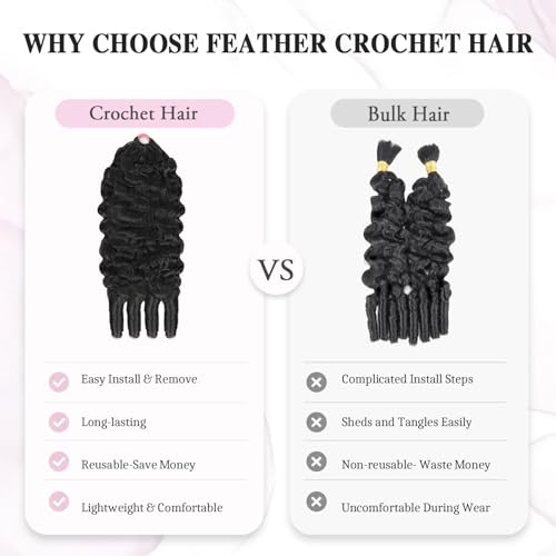 Burmese Curly Crochet Hair Bundles - 120g Knotless & Reusable
