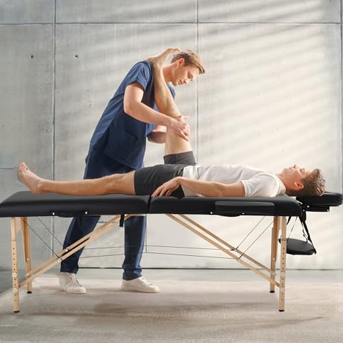 Portable Massage Table 24" Wide, Adjustable Height 9 Levels