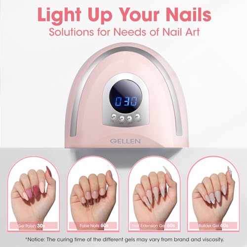 GELLEN 268W UV LED Nail Lamp for Gel Nails, Fast Curing Manicure Light