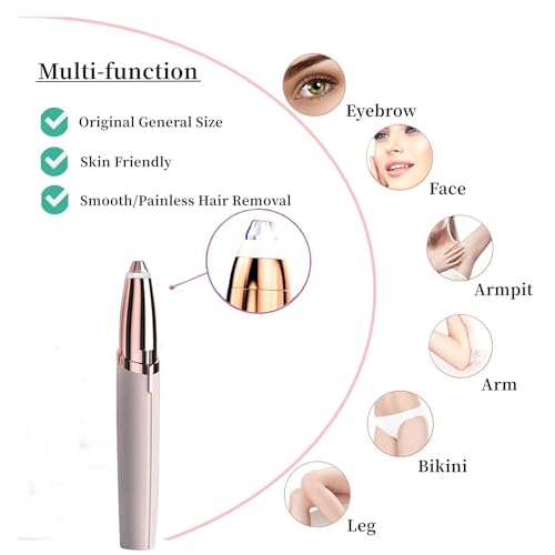 Eyebrow Hair Remover Replacement Heads - Waterproof Gold-Plated Facial Grooming